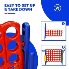 Jumbo 4-to-Score 4 in A Row Giant Game Set Kids Adults Family Fun Outdoor Rings