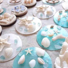 JQAQJU 3-4 Inches Large Starfish and Scallop Shells for Crafts 12PCS,…