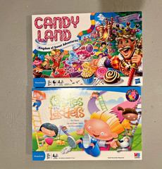Lot of 2 Classic Preschool Board Games Candy Land & Chutes and Ladders Hasbro MB