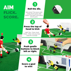 JR Cup Soccer Board Game – Family Tabletop Game with Metal Players & Goalkeepers