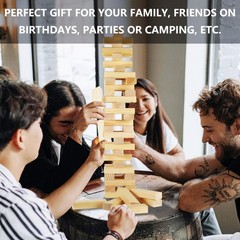 Tumble Tower Game 66 Wooden Blocks New Zealand Pine 3.5FT – Family Fun Indoor