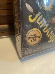 Jumanji The Game Wooden Box Classic Adventure Board Game NEW Plastic Ripped