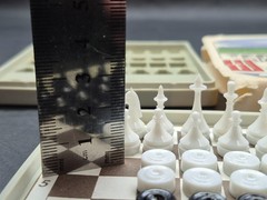Vintage USSR Magnetic Travel Chess & Checkers Set 2in1 Soviet Board Game