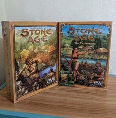 Stone Age w/Stone Age The Expansion Z-Man Boardgame, BOTH 100% COMPLETE, English