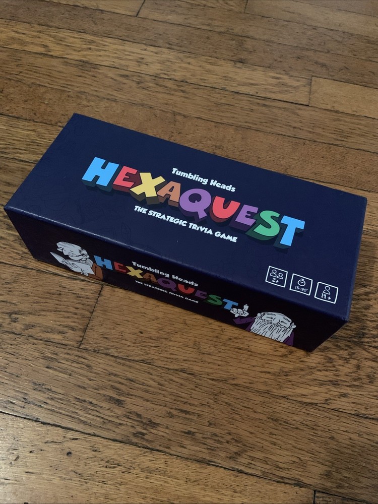 HEXAQUEST Tumbling Heads Strategic Trivia Game 2021 Kickstarter NO INSTRUCTIONS