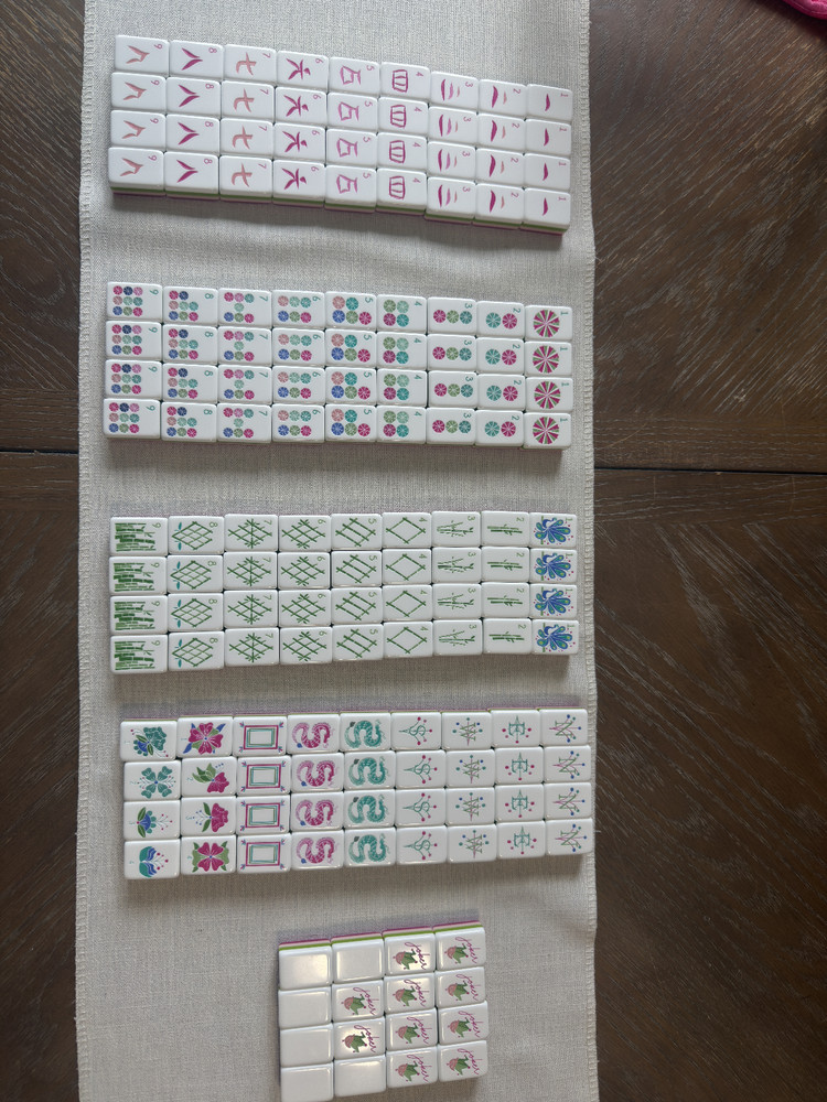 Vibrant American Mahjong Tiles – Hot Pink 3 layered