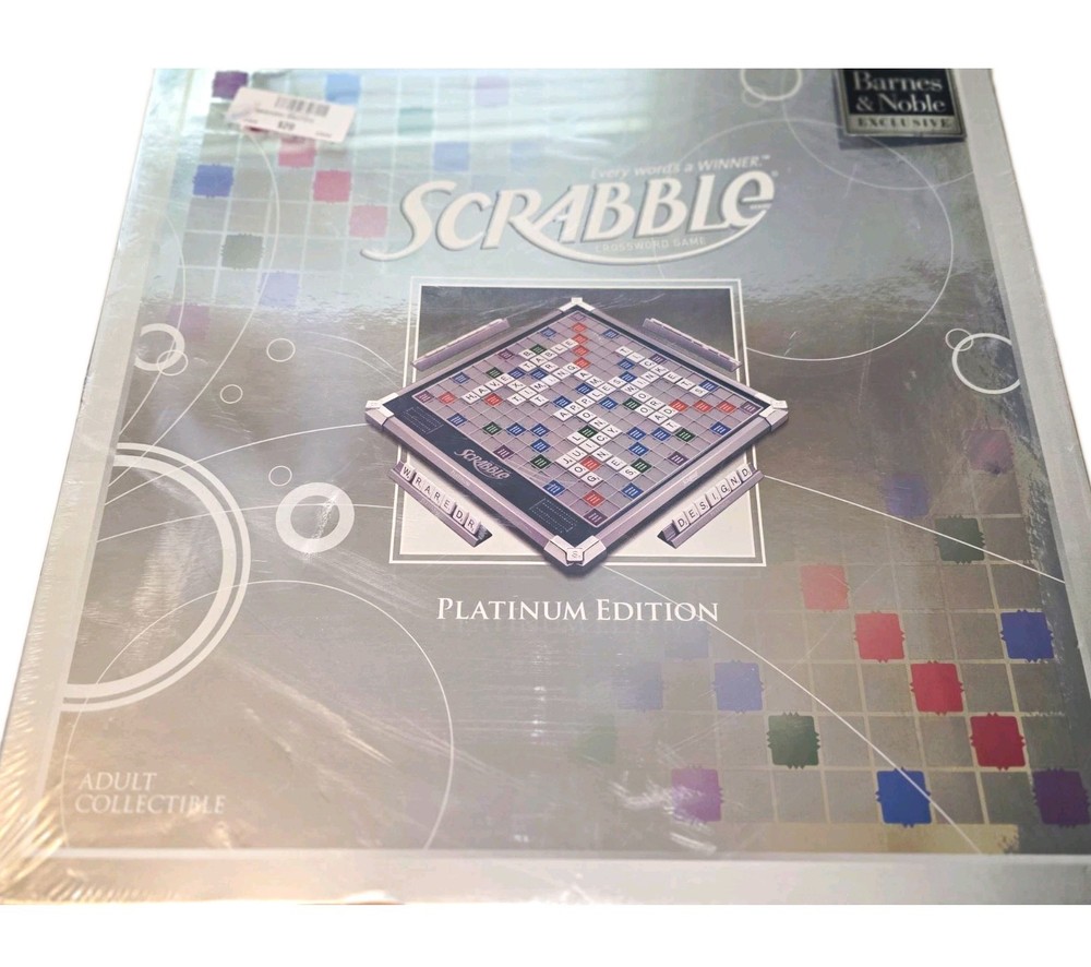 Hasbro Scrabble Platinum Edition Board Game Rotating Board B&N Exclusive 2010 **