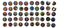 100 Dragon Ball Z Xferas Tazos Complete Collection Sabritas Plastic Pog Set