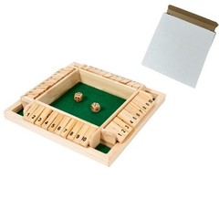 Wooden Dice Board Game Shut The Box for 4 Players Flaps&Dices Game Parent-child=