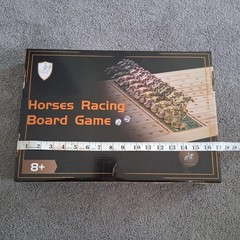 Horse Race Board Game Racing Game Solid Wood w 11 Luxurious Metal Horse Figures
