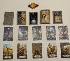 IMMORTALS Board Game Queen Games Almost Complete in Box Missing 1 Green Cube