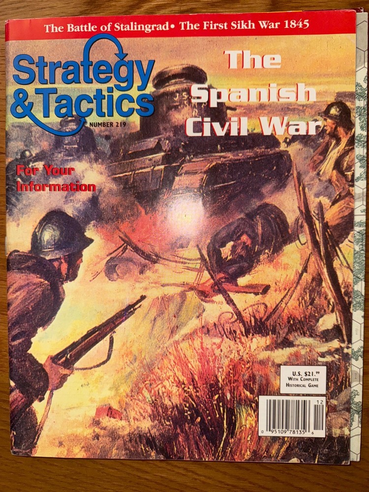 Strategy & Tactics #219 Spanish Civil War Game Unpunched