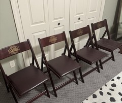 Scrabble Collector’s Edition 1991 Franklin Mint Folding Chairs 1 Of 4