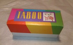 Taboo word Game 1999 Set compact travel size set vintage taboo game