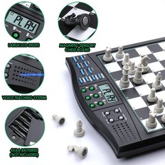 Talking Chess Academy Electronic Smart Game Board Set W/ Voice Pieces 1-2 Player