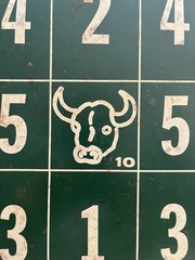 Vintage Drueke Shoot The Bull Game No 403 Wood Tabletop Target 1950s
