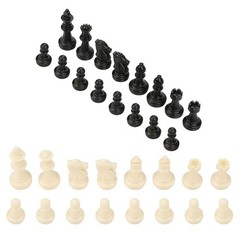 Tournament Chess Set 32 Black & White Pieces 1.93Inch 49mm Tall Standard Plas…