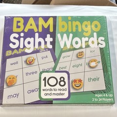 Bambino Tree BAMbingo Sight Words Educational Game 2-in-1, 4+ 2-24 Players
