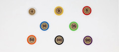 Playte Mini Chip 120 Premium Heavy 1.7g Board Game Tokens Set.