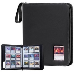 ProCase 900 Pockets Card Binder with Clear 33.5 cm x 27.5 x 5.5 cm, Black