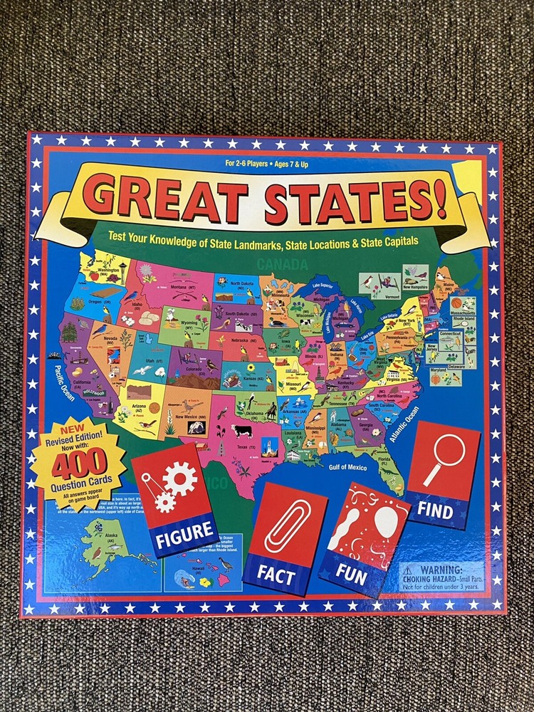 Great States! Board game by International Playthings. Fun geography! New