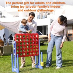 Patent Authorized Giant 4 Connect in a Row Game, Height Adjustable Jumbo Yard…