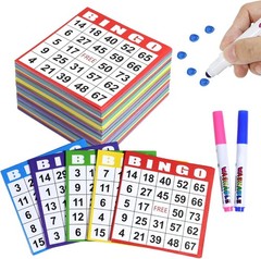 Bingo Paper Game Cards – 1 Card – 100 Books of 5 Sheets