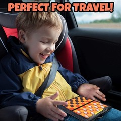 Magnetic Board Travel Games Set – Includes 12 Retro Fun Games – 5″ Compact De…