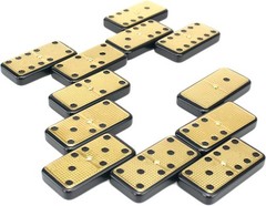 Metal Surface Dominoes Set Double 6 for Adults and Kids – Classic 28Pieces Go…
