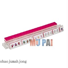 NEW! Vibrant Layered Mahjong Tiles – Full American Set 160Tiles – Rose red candy