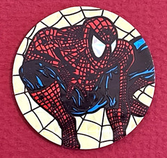 Vintage 1990’s Lot Of 5 DC/Marvel Comics Pogs /Milk Caps Superman/Batman New