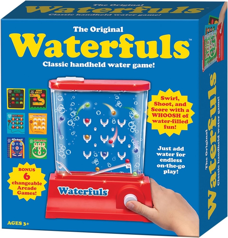 Original Waterfuls Classic Handheld Water Game – 6 Interchangeable Back Panels