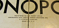 1935 1946 Parker Brothers Black Box Monopoly Board Game Metal Tokens Wood Houses