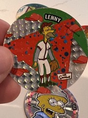 Rare Lot 12 Mexico THE SIMPSONS Tazos Moe Otto Todd Clear Shiny Collector Pogs