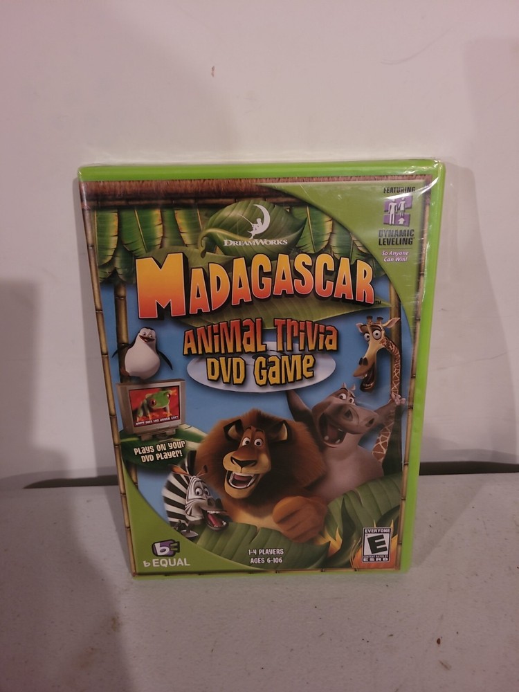Madagascar DVD Game Animal Trivia b Equal DreamWorks Family Fun New