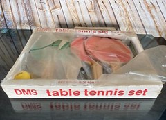 Vintage DMS Dick Miles Sports Table Tennis Beer Ping Pong Set Paddles/Net/Ball