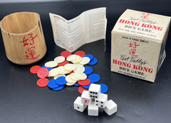 Vintage 1983 Fast Freddy’s Hong Kong Dice Game Jax Box Instructions Complete