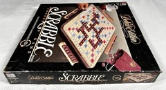 1989 Deluxe Scrabble Crossword Game Rotating Turntable Complete 100 Tiles MB