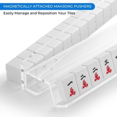 magic sewing machine Acrylic Mahjong Racks with Magnetic Pushers, Set of 4 Cl…