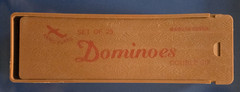 Standard Dominoes Set of 28 Double Six Domino Tiles with Plastic Case, NOS