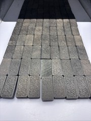 Vintage Dominos Mixed Tiles. Black With Vines & Floral. Lot Of 54.