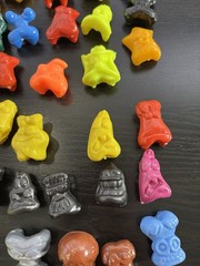 Gogo’s Crazy Bones Lot of 61 Neon Mixed Series Black White Glitter 57 10 37 18