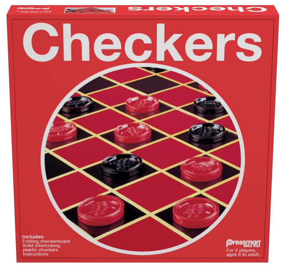 Pressman Checkers — Classic Game With Folding Board and 5″,
