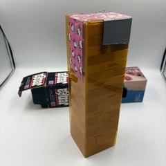 Milton Bradley Jenga Game Unisex Tan Good 1986 Vintage Wood Block Stacking 4793