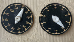 Vintage 1960s Eagle Coleco National Basketball Game – 2 Scoreboard Dials