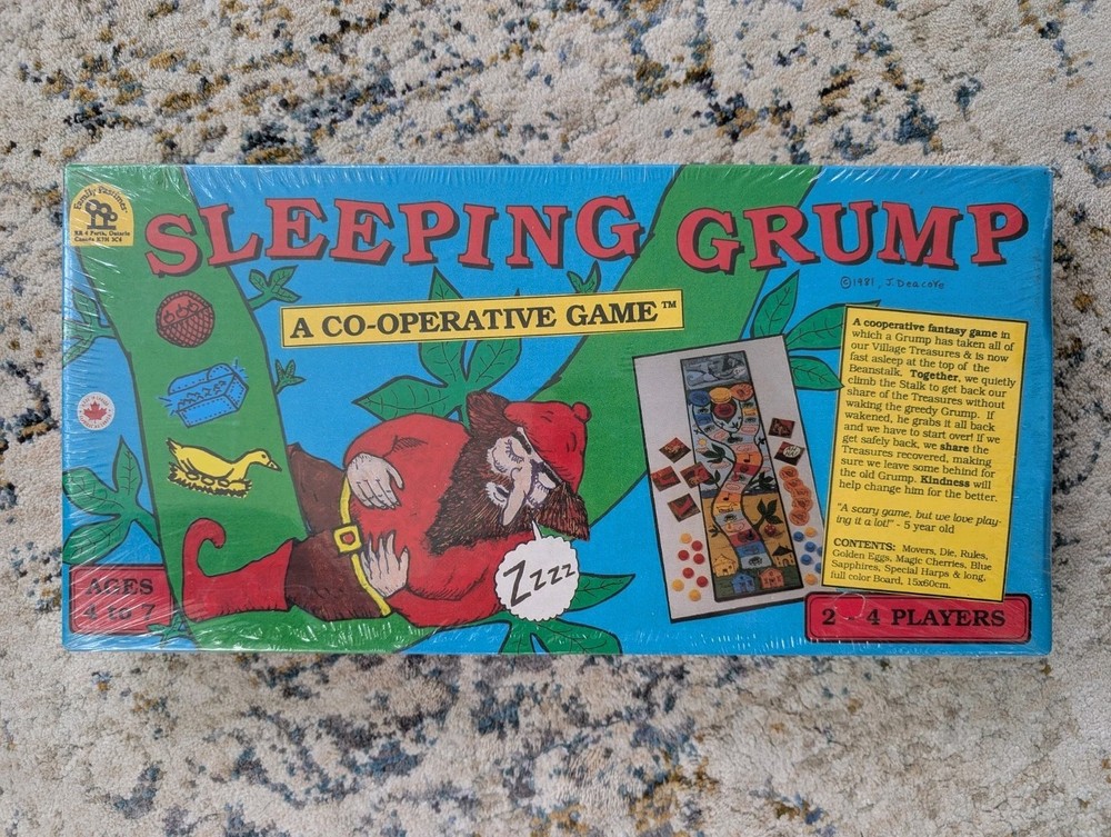 Vintage SLEEPING GRUMP A Co-Operative Game Ages 4-7 Brand New Sealed 1981