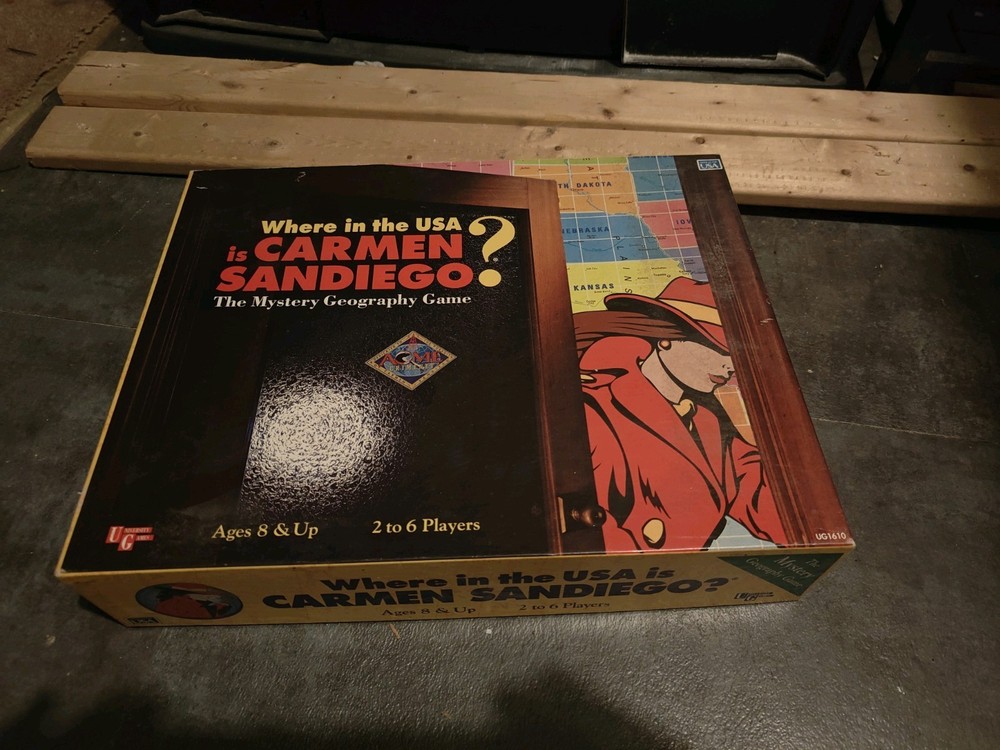 Vtg Where In The World Is Carmen Sandiego? Board Game 1993 University Games 100%