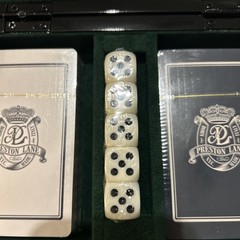 Chester Luxury Game Box – Wooden Playing Card & Dice Set with Velvet Lining –…