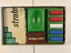 STRATEGY POKER Board Game (1967 Milton Bradley) — Complete in Box