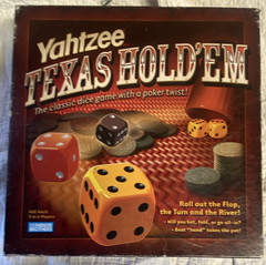 Hasbro Yahtzee Texas Hold’Em Poker Dice Game Complete Set w/ Chips & Bag